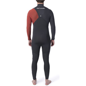 2019 Rip Curl Hombres Flashbomb 4/3mm Gbs Traje De Neopreno Zip Free Naranja Quemado Wsm9ef