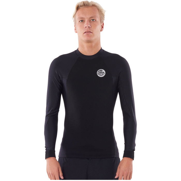 2024 Rip Curl Mens Flashbomb Neo Poly Long Sleeve Top WVEYNM - Black