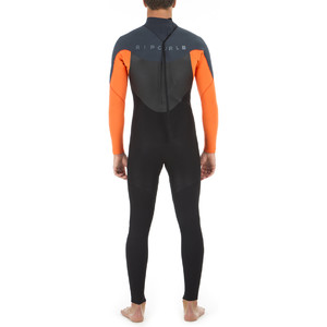 2020 Rip Curl Mens Omega 3/2mm GBS Back Zip Wetsuit ORANGE WSM8LM