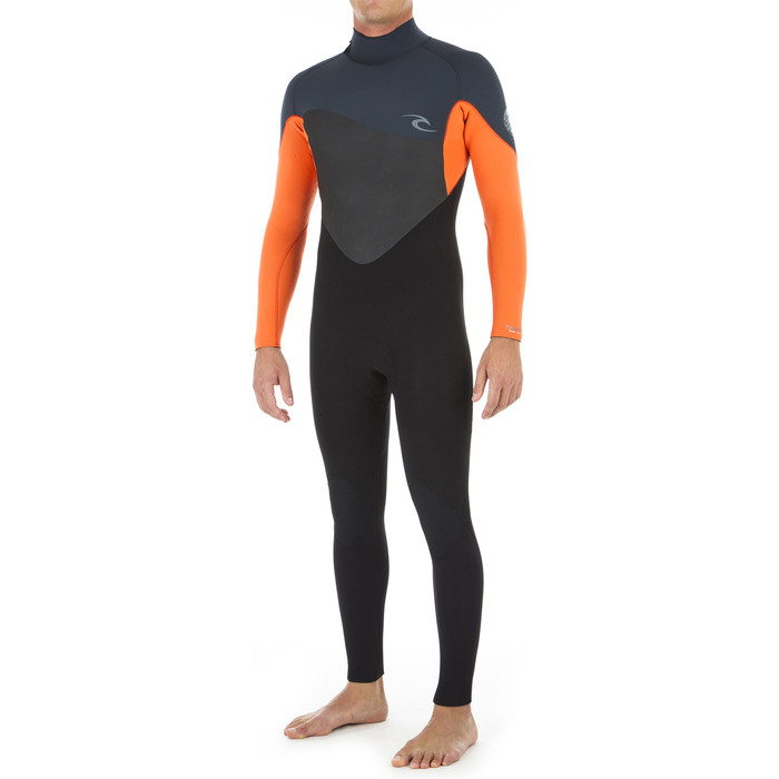 2020 Rip Curl Mens Omega 3/2mm GBS Back Zip Wetsuit ORANGE WSM8LM