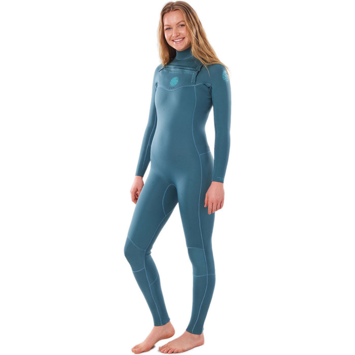 2020 Rip Curl Mujer Dawn Patrol Performance 3/2mm Chest Zip Neopreno WSMYDW - Green