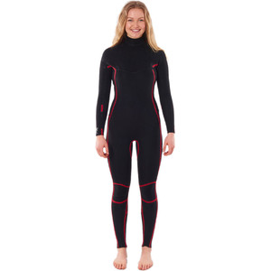 2023 Rip Curl Mujer Dawn Patrol Performance 3/2mm Chest Zip Neopreno WSMYDW - Black