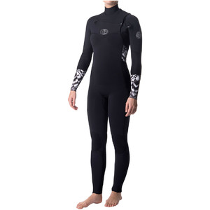 Rip Curl Womens Flashbomb 5/3mm Chest Zip Wetsuit BLACK / WHITE WSM7GS