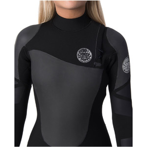 2020 Traje De Neopreno Zip Free Flashbomb Heatseeker 3/2mm Rip Curl Mujer Wstyzw - Negro