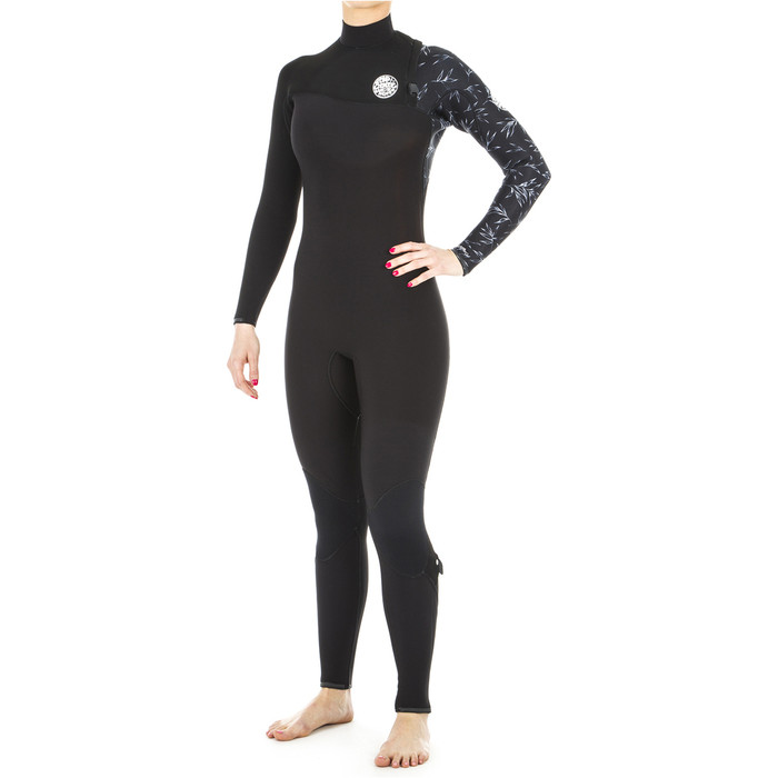 2019 Rip Curl Traje De Neopreno Con Zip Free G-Bomb 3/2mm Mujer Negro Wsm8kg