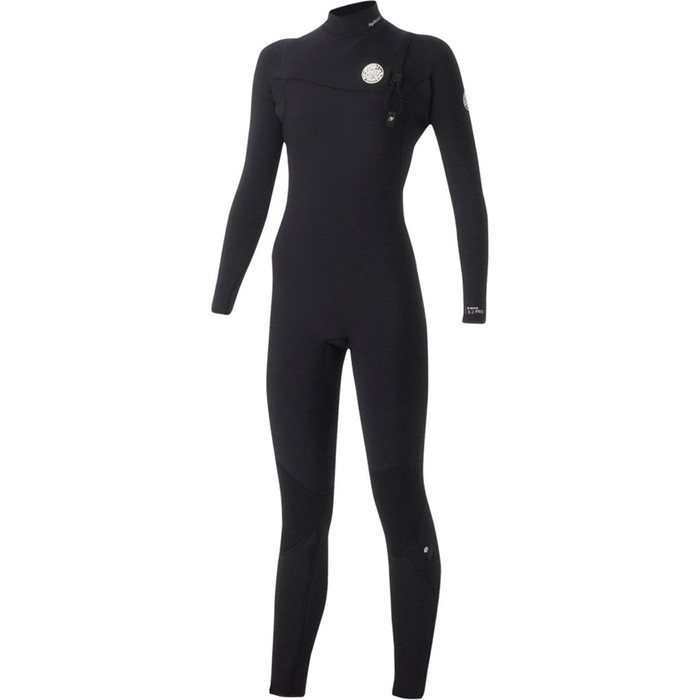 Rip Curl Womens G-Bomb 3/2mm GBS Zip-free Wetsuit Black WSM5HG