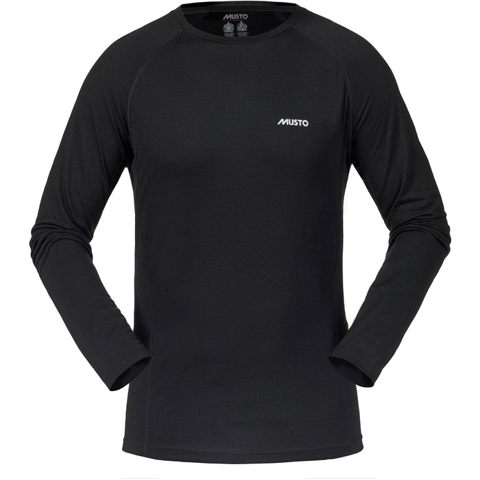 2022 Musto Merino Base Layer Camiseta De Manga Larga Negro Smth027