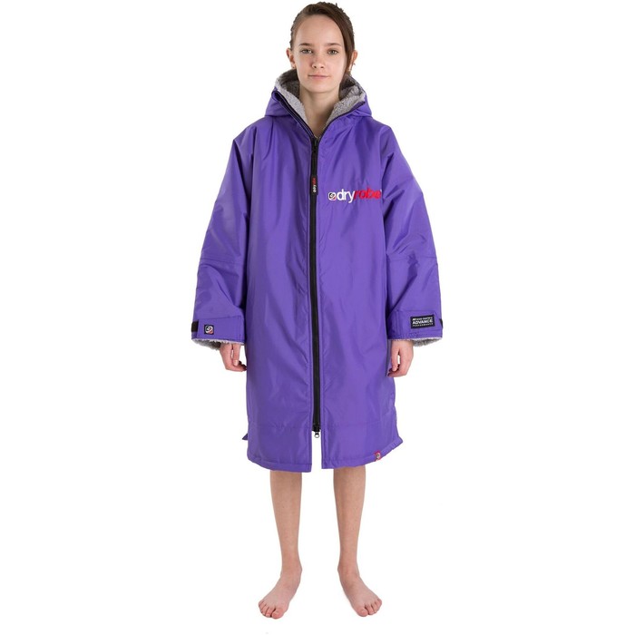 2023 Dryrobe Advance Long Sleeve Change Robe DR100L - Purple / Grey