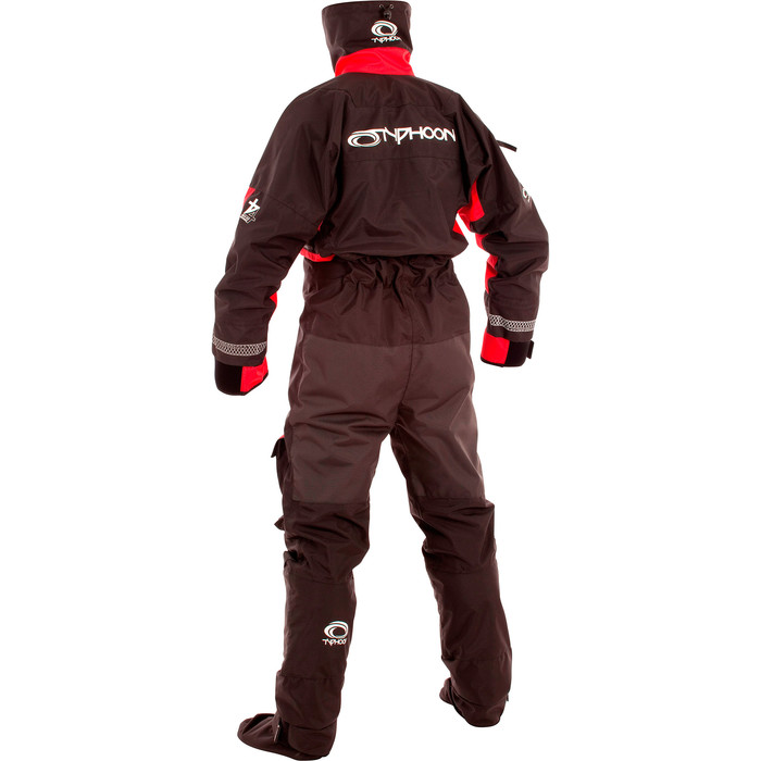 2023 Typhoon Max B Drysuit & Free Underfleece 100168 - Black / Red