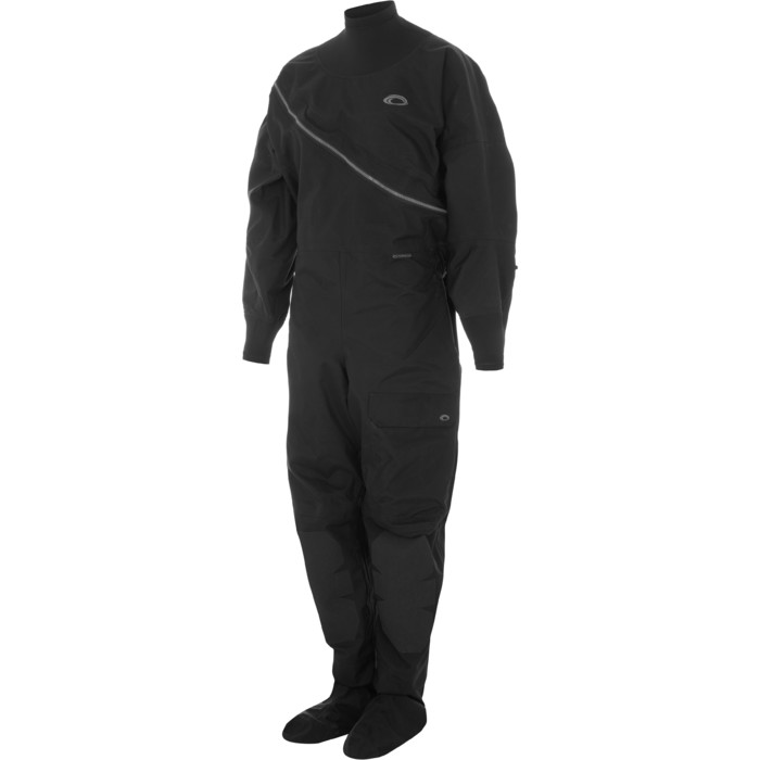 2024 Typhoon Womens Ezeedon Front Zip Drysuit 100192 - Black / Grey