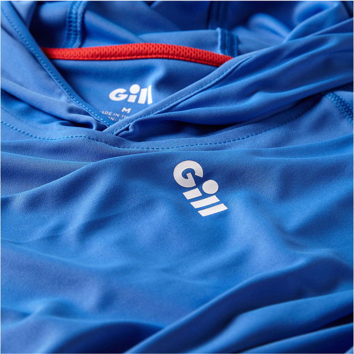 2024 Gill Hombres Uv Tec Sudadera Con Capucha Azul Uv016