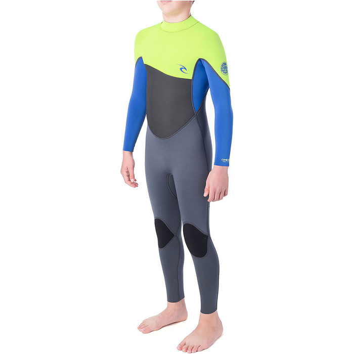 2020 Rip Curl Junior Omega 3/2mm GBS Back Zip Wetsuit Lime WSM9QB