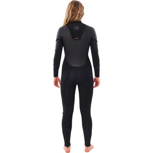 2021 Rip Curl Womens Flashbomb Heatseeker 4/3mm Chest Zip Wetsuit WSTYYW - Black