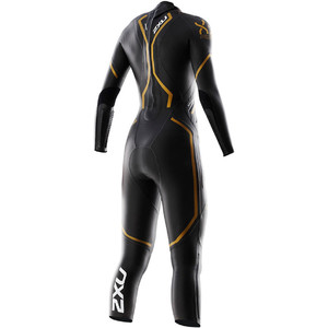 2XU Seoras X: 2 Proyecto X TRIATHLON Wetsuit en Negro / Oro WW1825