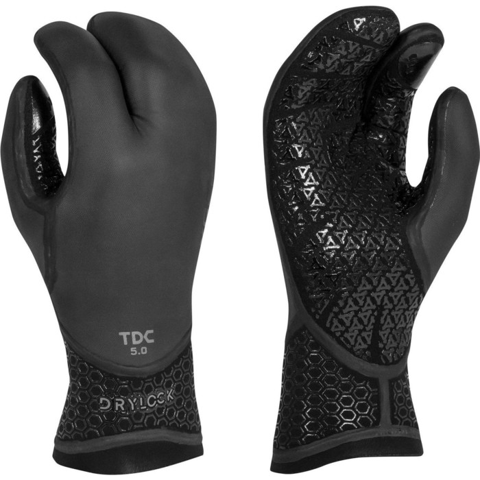 2023 Xcel Drylock 5mm Guantes De Neopreno De 3 Dedos Acv57387 - Negro