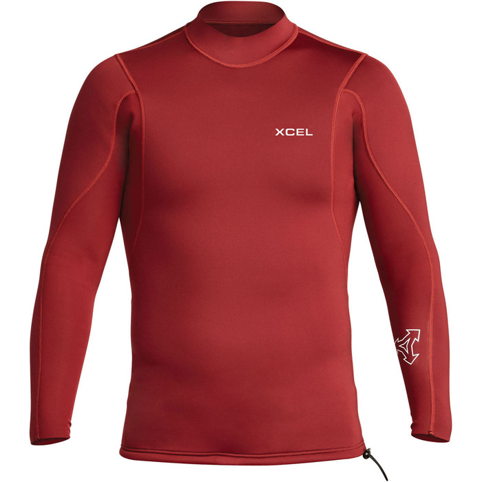 2023 Xcel Mens Axis 2/1mm Long Sleeve Neoprene Top MN216AX0 - Chili Pepper