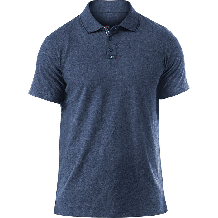 2021 Polo Liviano Para Hombre Zhik Azul Marl Pol0005