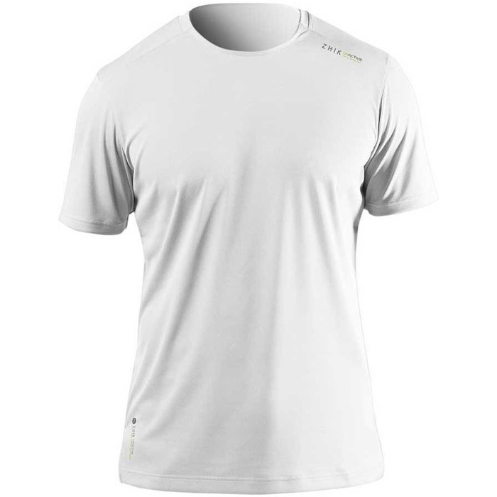 2024 Zhik Mens ZhikDry UV Active Short Sleeve Top ATP0075 - White