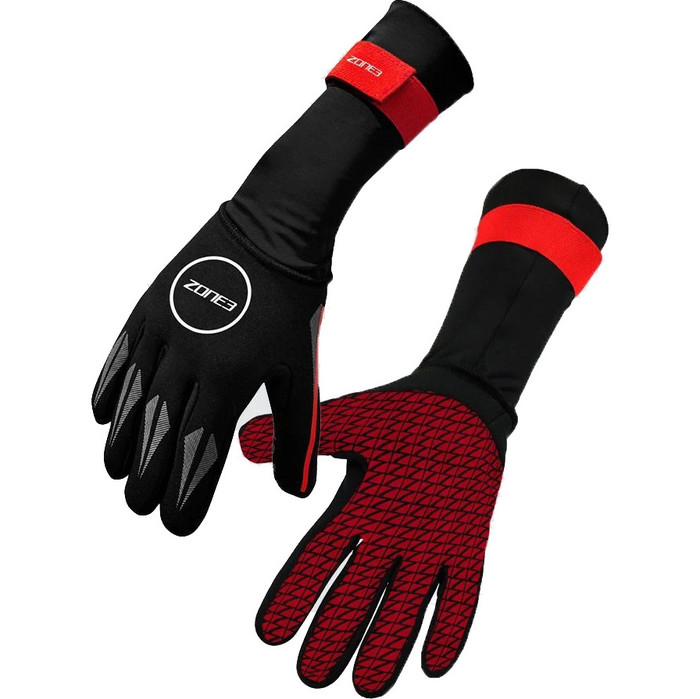 2023 Zona3 2mm Guantes De Natacin De Neopreno Na18unsg1 - Negro / Rojo