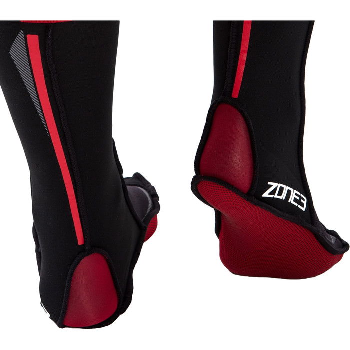 2023 Zona3 2mm Calcetines De Neopreno Na18unss - Negro / Rojo