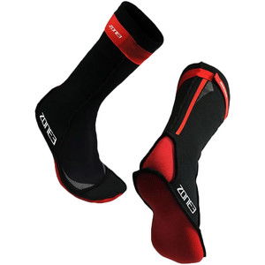 2023 Zona3 2mm Calcetines De Neopreno Na18unss - Negro / Rojo