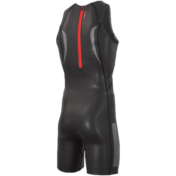 2023 Zone3 Hombres 1.5mm Neoprene Kneeskin Sin Mangas Shorty Neopreno NA18MKNE101 - Black / Red