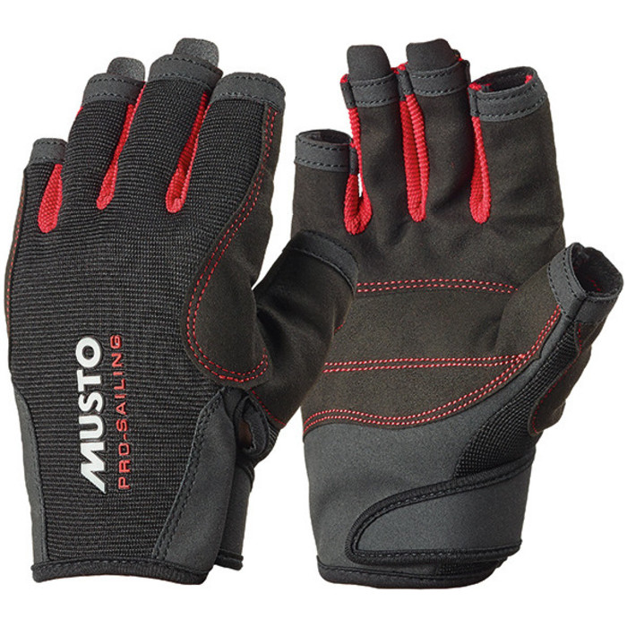 Musto Essential De Vela Guantes De Dedos Cortos As0813 Negro