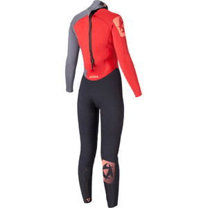 Mystic Diva Ladies 4/3mm Back Zip Zip Wetsuit - Coral/Grey 150070