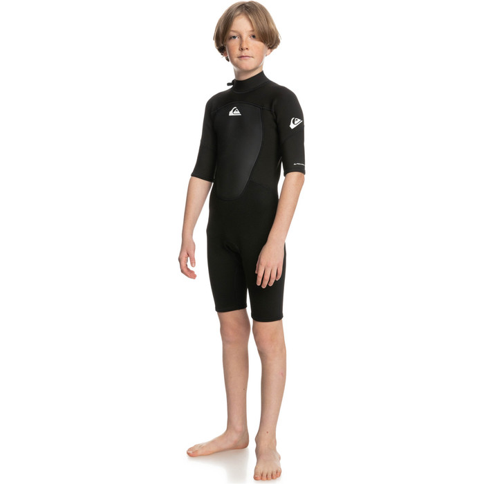 2024 Quiksilver Chicos Prologue 2mm Back Zip Shorty Neopreno EQBW503021 - Black