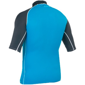 Gul Riva Short Sleeved Rash Vest in BLUE / GUNMETAL RG0336