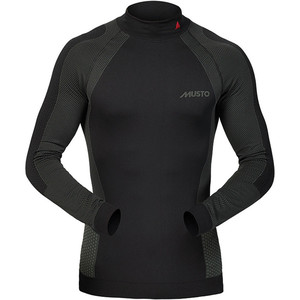 2022 Musto Active Base Layer Top Manga Larga Negro Su0150