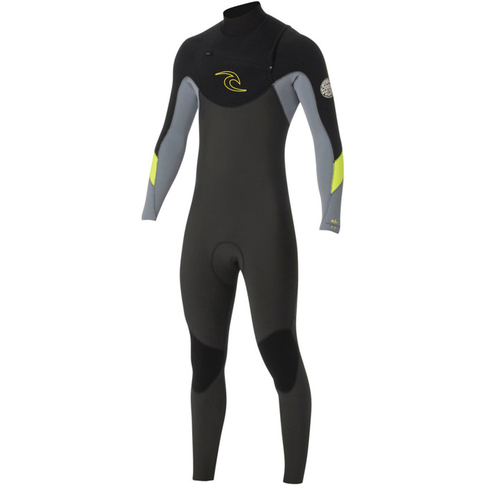 Rip Curl Dawn Patrol 3/2mm GBS CHEST ZIP Wetsuit in GREY WSM4AM