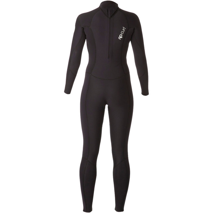 Rip Curl Para Mujer Dawn Patrol 3/2mm Gbs Back Zip Neopreno BLACK WSM4GW