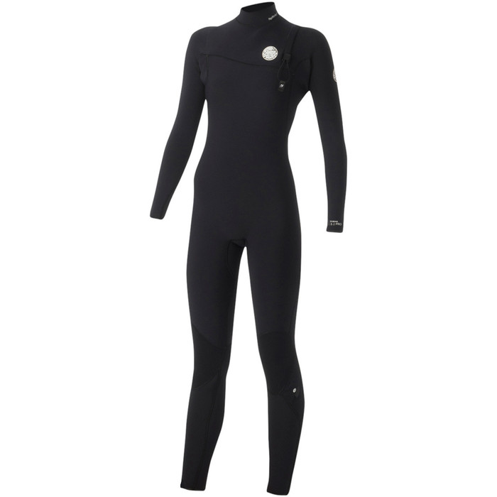 Traje De Neopreno Rip Curl Mujer G-bomb 4/3mm Zip Free Negro Wsm5ig