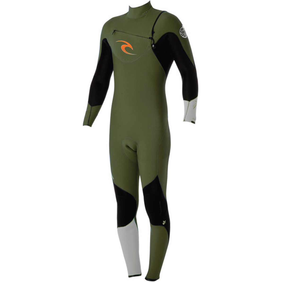 2014 Rip Curl Pro E Bomba de 3/2 mm GBS Chest Zip Traje en FATIGA WSM4AE