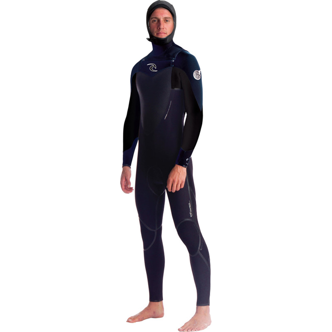  2015 Rip Curl Flashbomb capucha traje de neopreno de 5,5 mm en WSU4OF Negro