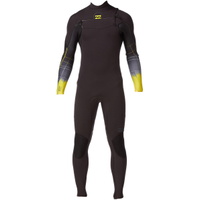 2014 Billabong Revolución Xero 5/4 mm PECHO Traje postal en Negro / Lima N45M05
