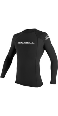 2026 ONeill Hombres Basic Skins Lycra De Manga Larga 3342 - Black