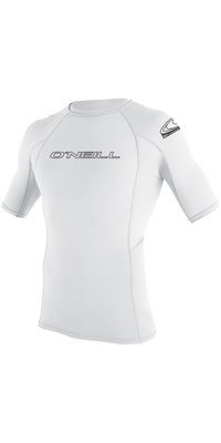 2026 Oneill Básico Skins Manga Corta Crew Lycra Vest 3341 - Blanco