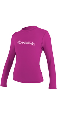 2026 ONeill Mujer Basic Skins Camiseta De Manga Larga FOX PINK 4340