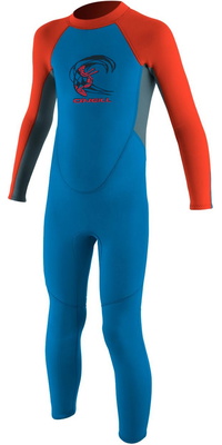 2026 ONeill Infantes Reactor 2mm Back Zip Neopreno 4868 - Blue / Neon Red
