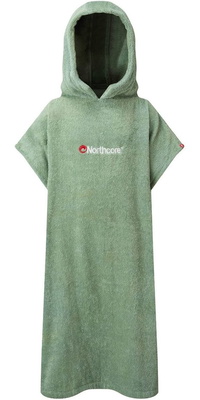 2026 Northcore Niños Playa Basha Toalla Con Capucha Cambiante Robe / Poncho Noco24d - Verde