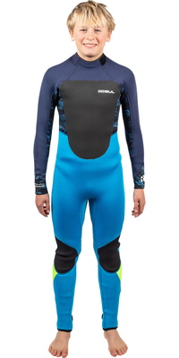 2025 Gul Junior Response 5/3mm Back Zip Neopreno RE1218-C1 - Blue Easter / Navy