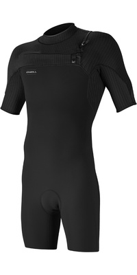2026 ONeill Hombres Hyperfreak 2mm Chest Zip Shorty Neopreno 5495 - Black