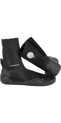2026 Rip Curl Junior Dawn Patrol 3mm Botas De Neopreno Con Cremallera De Punta Redonda WBO1AJ - Black
