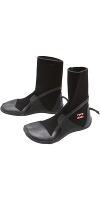 2025 Billabong Womens Synergy 3mm Hidden Split Toe Wetsuit Boots ABJWW00102 - Negro