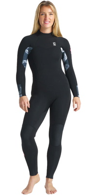 2025 C-Skins Mujer Solace 5/4/3mm Gbs Back Zip Neopreno C-SO54WBZ - Black / Tropical Black / Rose