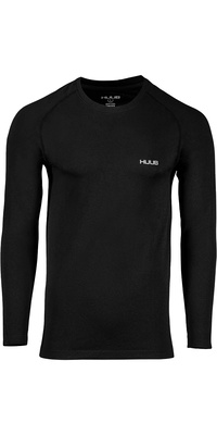 2025 Huub Top De Manga Larga Sin Costuras Para Hombre Seamfrebls - Negro