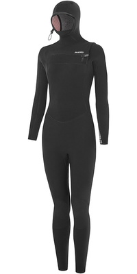 2025 Nyord Mujer Furno Ultra Plus 6/5/4mm Con Capucha Chest Zip Neopreno FUPW654001 - Black