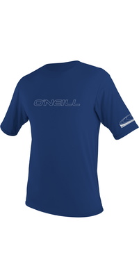 2025 O'Neill Hombres Basic Skins Camiseta De Manga Corta Sun Rash 3402 - Navy